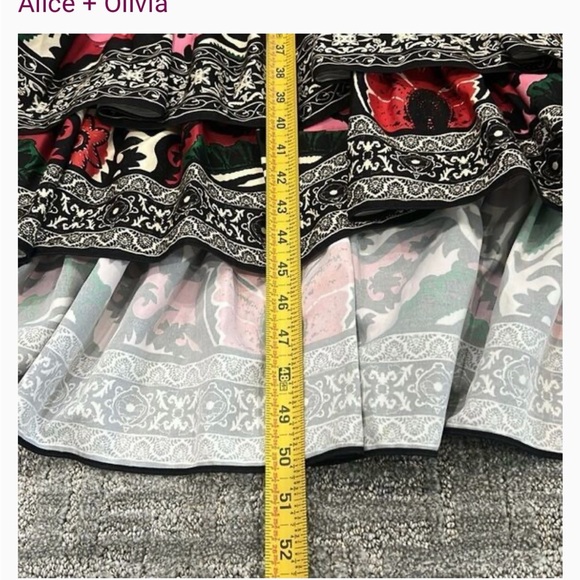 Alice + Olivia Vibrant High Low Dress -FITS LIKE A SIZE 4 - Picture 6 of 7